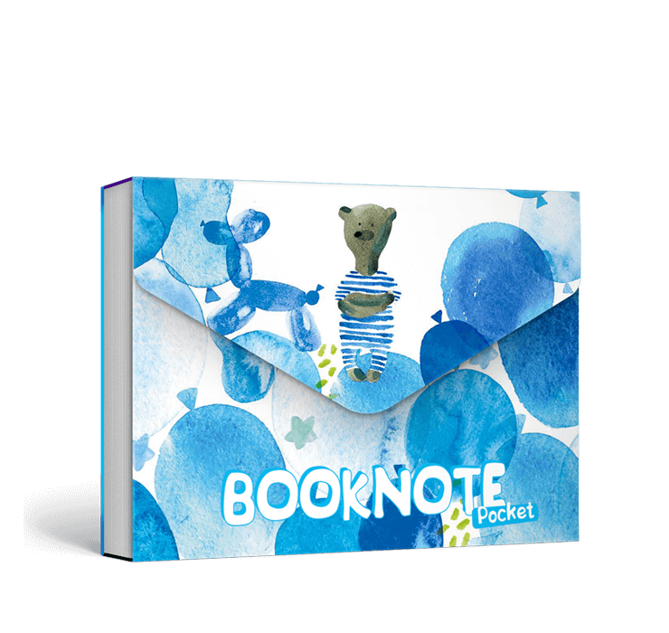 Блокнот "Блакитний ведмедик" кишеньковий, серія "Booknote Pocket"