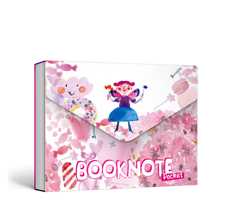  Блокнот "Рожева фея" кишеньковий, серія "Booknote Pocket"